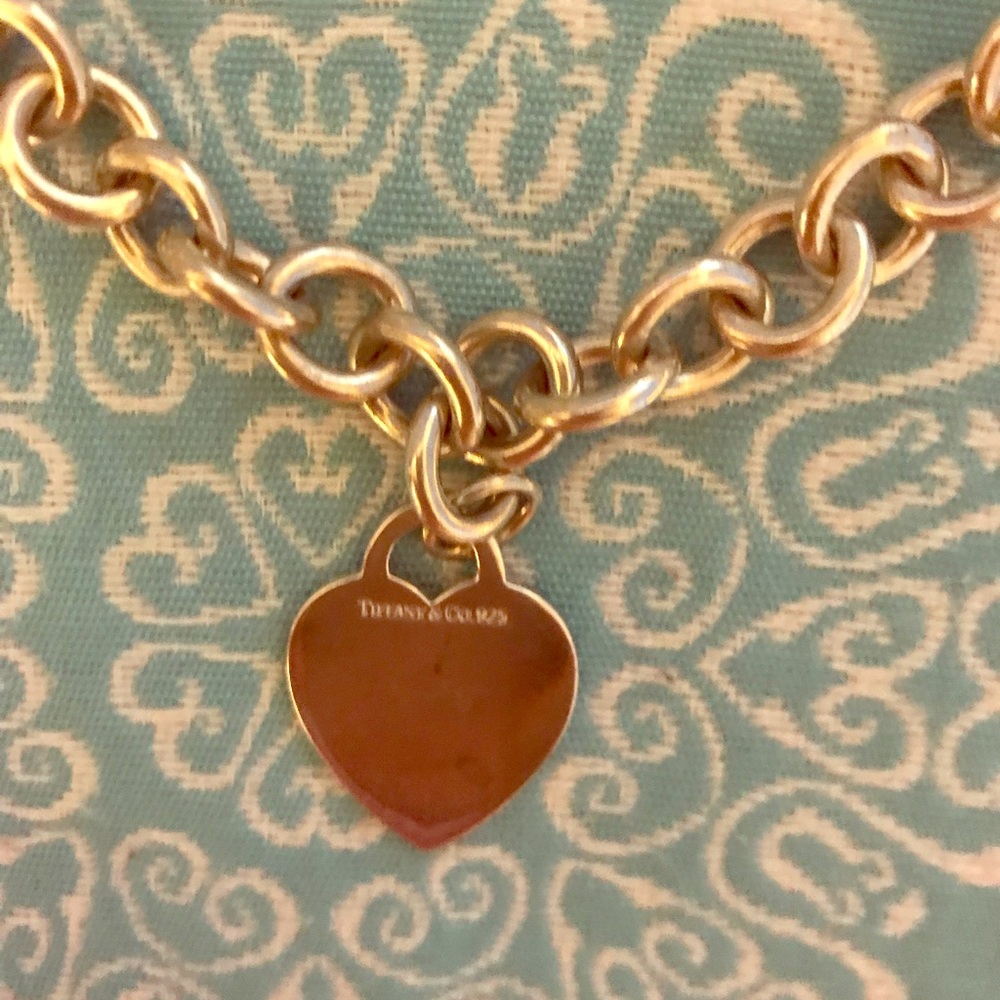 Authentic Tiffany & Co solid heart tag necklace